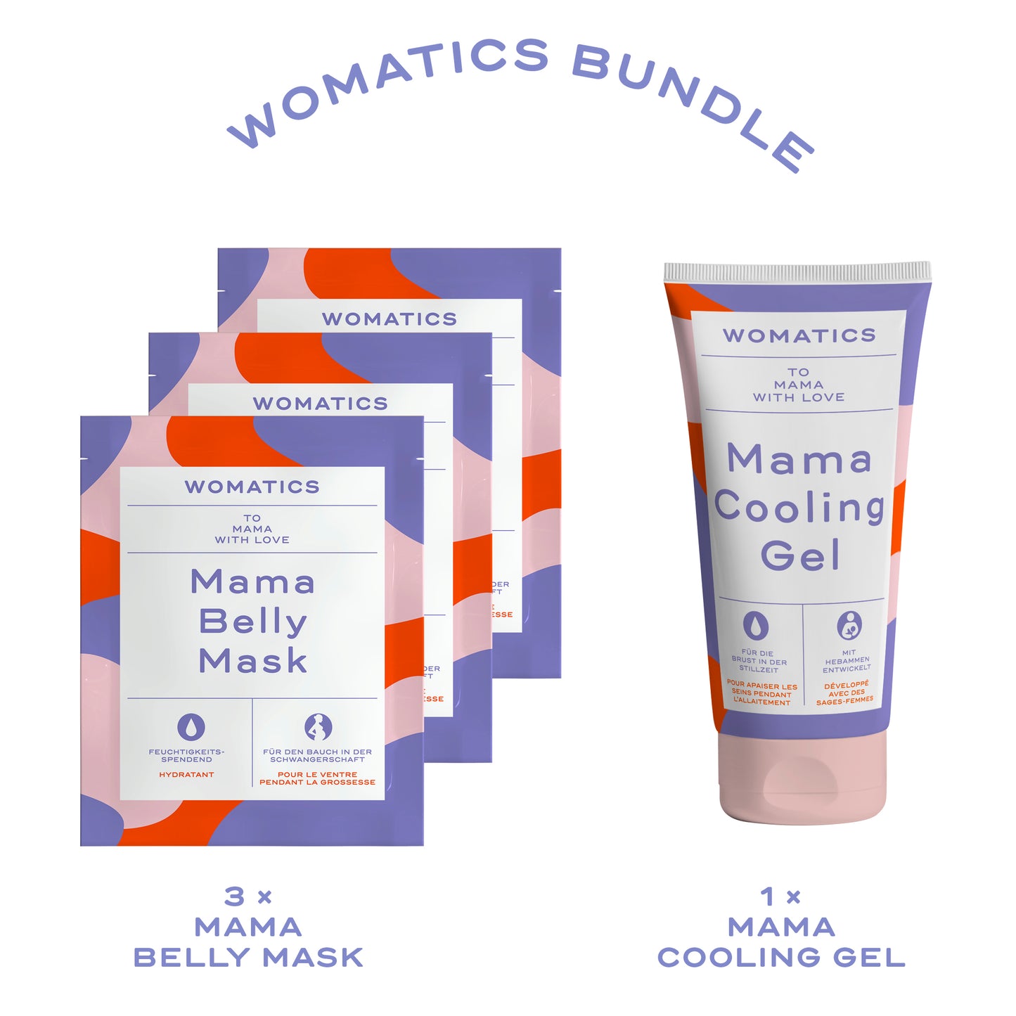 1x Mama Cooling Gel und 3x Mama Belly Mask