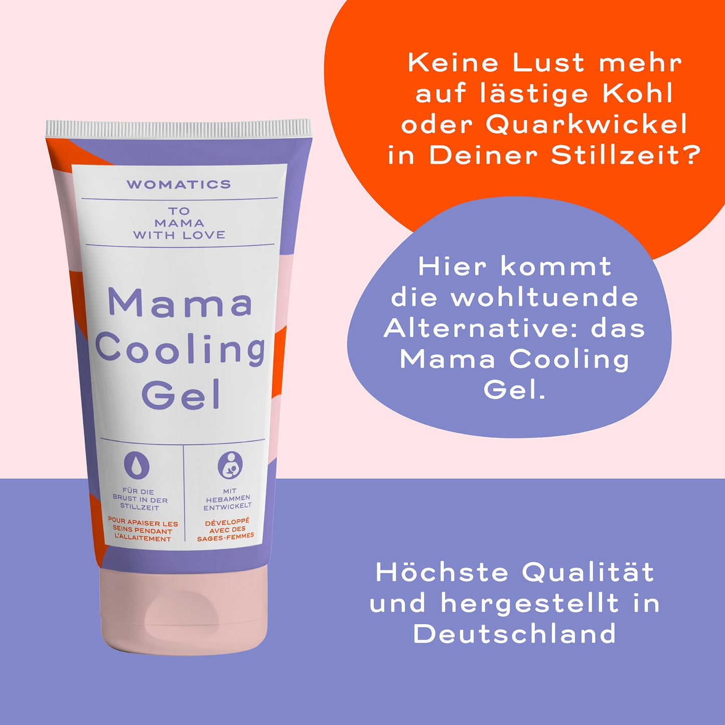 1x Mama Cooling Gel und 3x Mama Belly Mask