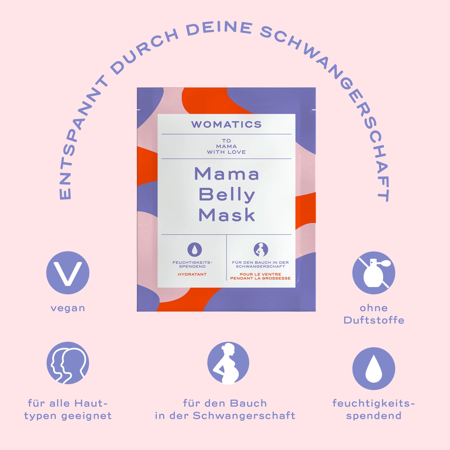 1x Mama Cooling Gel und 3x Mama Belly Mask